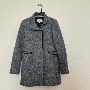 Banana Republic Charcoal Gray Wool Long Line Coat